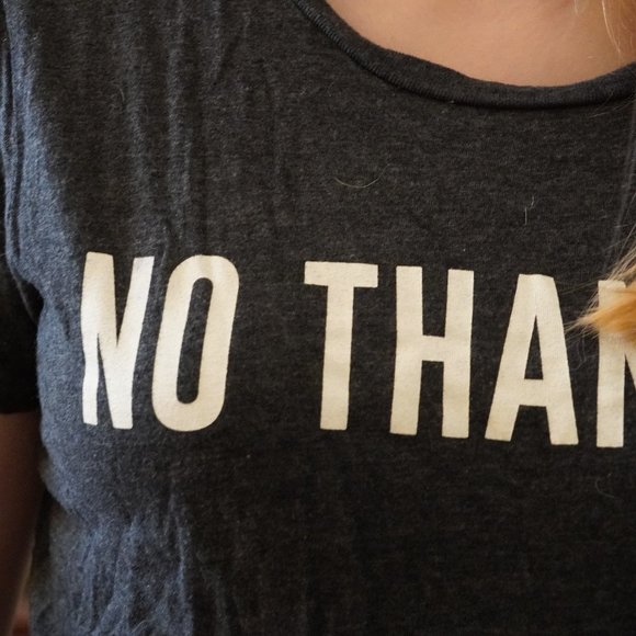 No Thanks! Sarcastic Heather Gray Shirt - Picture 3 of 3